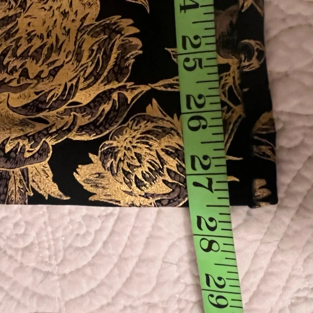 Soft Surroundings Black and Gold Patterned Ankle Pants, Small Petite - Picture 7 of 7